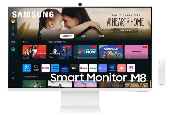 Samsung M80D platta pc-skärmar 81,3 cm (32") 3840 x 2160 pixlar 4K Ultra HD LED Vit