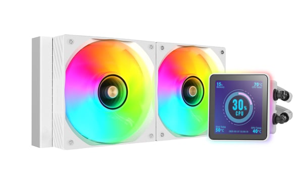 Mars Gaming ML-VISIONPRO240W Processor Alt-i-en væskekøler 12 cm Hvid 1 stk