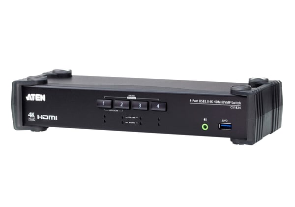ATEN 4-portars USB 3.0 4K HDMI KVMP™ Switch med ljudmixerläge