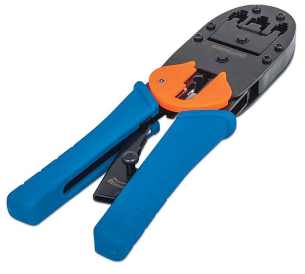 Intellinet 211048 kabelklipper Krympeværktøj Sort, Blå, Orange