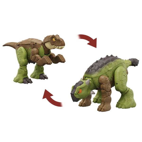 Jurassic World FIERCE CHANGERS DOUBLE DANGER Tyrannosaurus Rex och Ankylosaurus