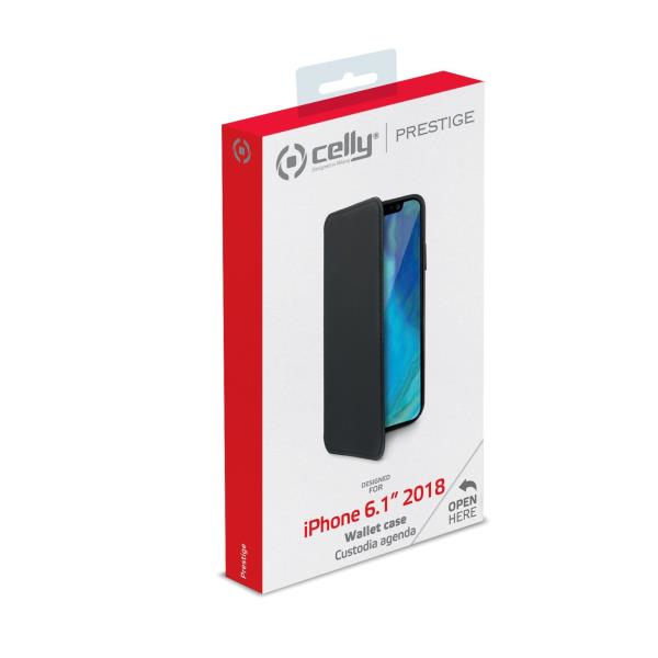 Celly PRESTIGE998BK mobiltelefon etui 15,5 cm (6.1") Tegnebogsetui Sort