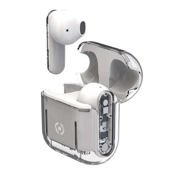 Celly SHEER Headset True Wireless Stereo (TWS) I öra Samtal/musik Transparent, Vit