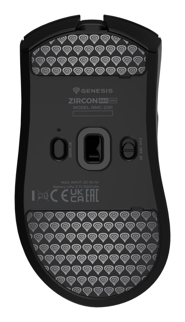 GENESIS Zircon 880 Pro hiiri Pelaaminen Oikeakätinen RF Wireless + Bluetooth + USB Type-C Optinen 30000 DPI