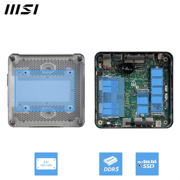 MSI Cubi NUC 1MG-014BEU Mini PC Svart 100U Intel® SoC