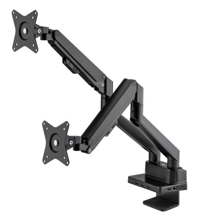 Manhattan 461887 skærmbeslag og -stativer 81,3 cm (32") Skrivebord Sort