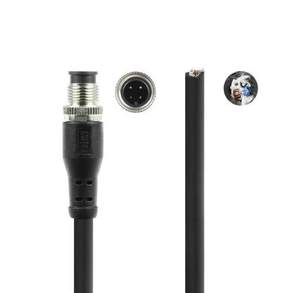 ACT SC3406 sensor- och aktuatorkabel 5 m M12 Nej Svart