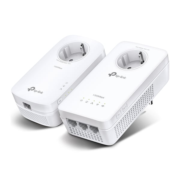 TP-Link TL-WPA1300P KIT 1300 Mbit/s Ethernet LAN Wi-Fi Valkoinen 2 kpl TP-Link TL-WPA1300P KIT 1300 Mbit/s Ethernet LAN Wi-Fi Valkoinen 2 kpl