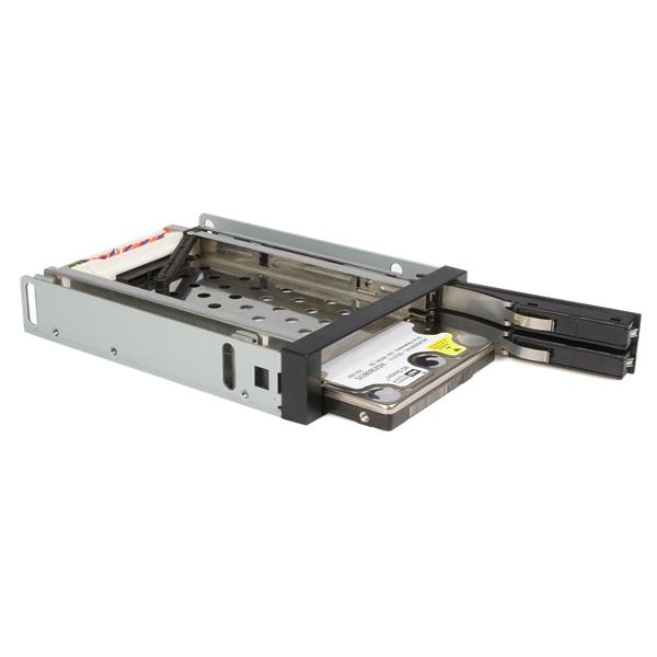 StarTech.com 3,5-tums SATA-växelram utan bricka - Mobilt hårddiskställ för 2x 6,4 cm