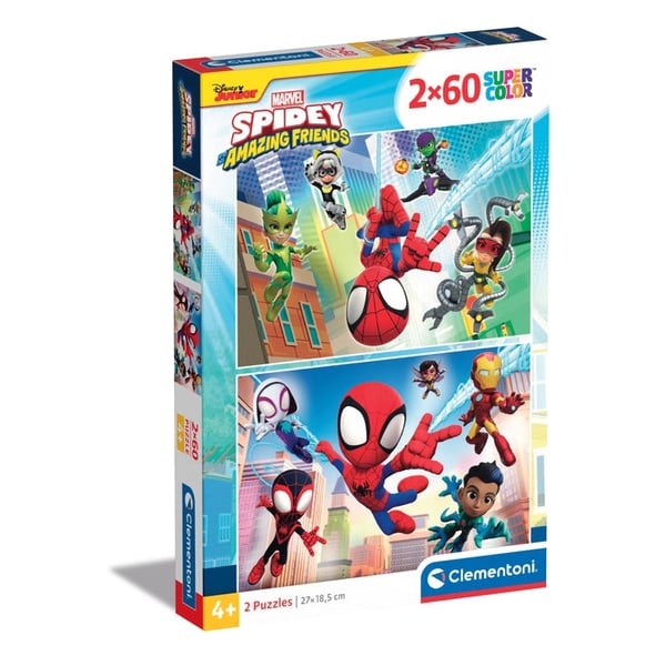 Clementoni Spidey & His Amazing Friends Puslespil 60 stk Tegneserier