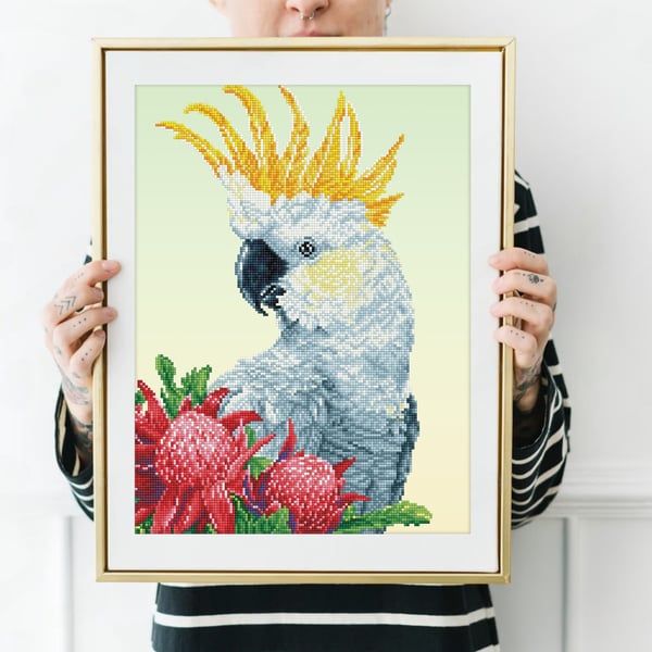 Diamond Dotz White Cockatoo & Waratahs