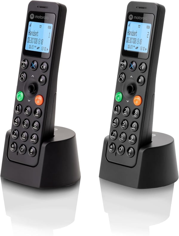Motorola DOT202 Twin DECT-puhelin Soittajan tunnistus Musta