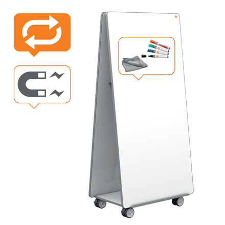 Nobo Move & Meet mobilt whiteboard-system til samarbejde 1800x900 mm