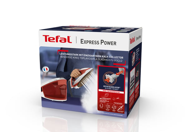 Tefal Express Power SV8110 2800 W 1,8 L Durilium AirGlide Autoclean soleplate Punainen, Valkoinen