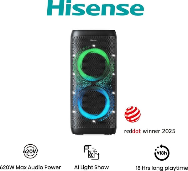 Hisense Party Thunder Juhlakaiutin Musta 620 W Hisense Party Thunder Juhlakaiutin Musta 620 W