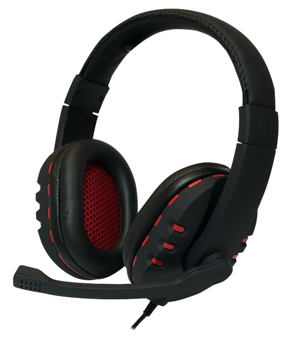 LogiLink HS0033 hovedtelefoner/headset Ledningsført Opkald/musik Sort, Rød