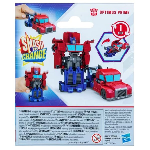 Transformers EarthSpark 1-Step Smash Changers Optimus Prime