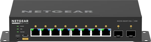 NETGEAR GSM4210PX Hallittu L2/L3 Gigabit Ethernet (10/100/1000) Power over Ethernet -tuki Musta