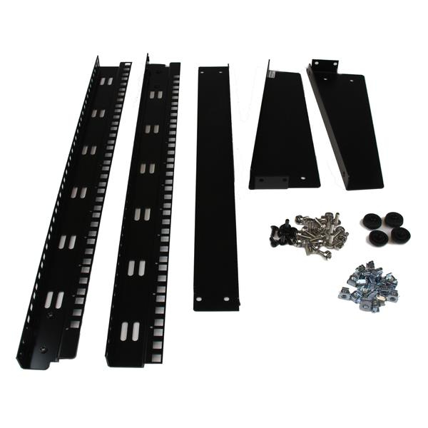 StarTech.com 12 HE 19\" Desktop 2-stolpet åben ramme rack - Skab åben ramme - Sort - 12U -