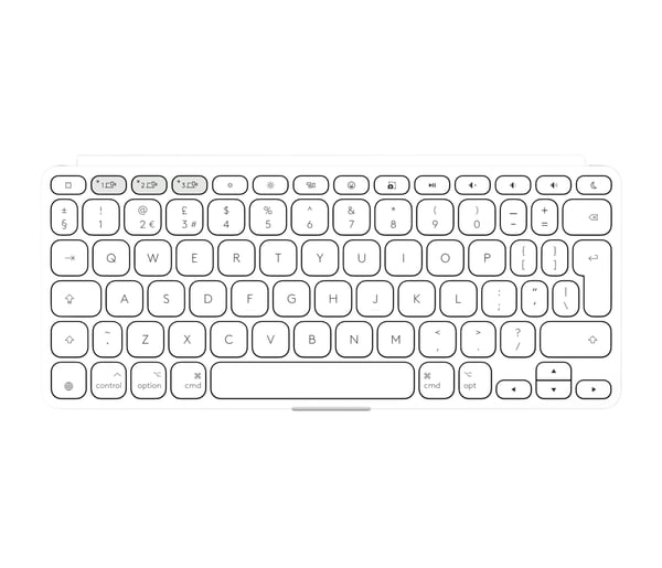 Logitech Keys To Go 2 til iPad Lysegrå