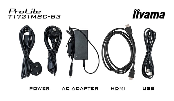 iiyama ProLite T1721MSC-B3 platta pc-skärmar 43,2 cm (17") 1280 x 1024 pixlar SXGA Pekskärm Bordsskiva Svart