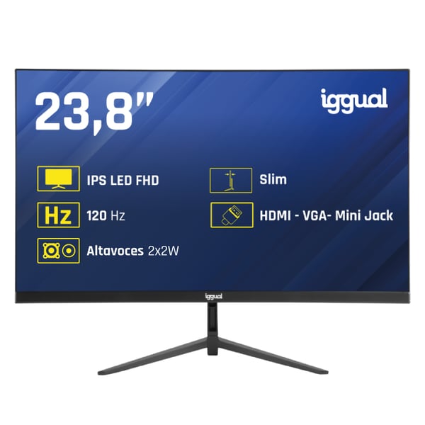 iggual ML24SMM computerskærm 60,5 cm (23.8") 1920 x 1080 pixel Fuld HD LED Sort