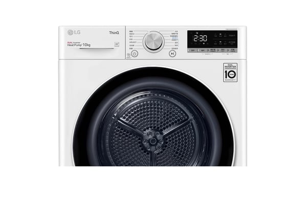 LG RH10V9AV4W tørretumbler Fritstående Front-læsning 10 kg Hvid