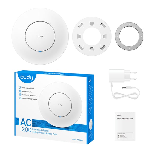 Cudy AP1300 867 Mbit/s Hvid Strøm over Ethernet (PoE)
