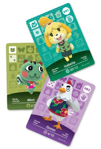 Nintendo Amiibo Carte Animal Crossing Serie 1 kortspil 3 stk