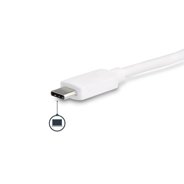 StarTech.com DKT30CDVPD kannettavien tietokoneiden telakka ja porttitoistin Langallinen USB 3.2 Gen 1 (3.1 Gen 1) Type-C Valkoinen