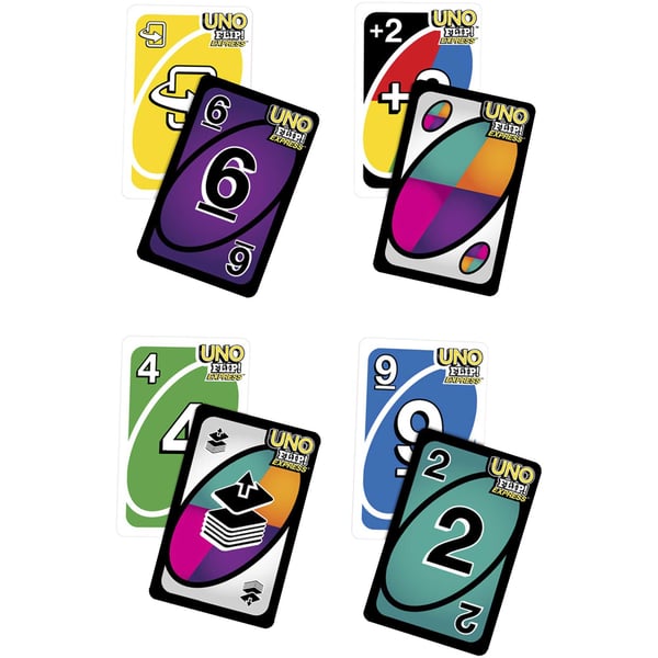 Mattel Games GXD75 sällskapsspel Uno Flip! Express Kortspel Kasta kort