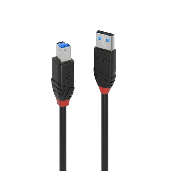 Lindy 43227 USB-kablar USB 3.2 Gen 1 (3.1 Gen 1) 10 m USB A USB B 5 Gbit/s Svart