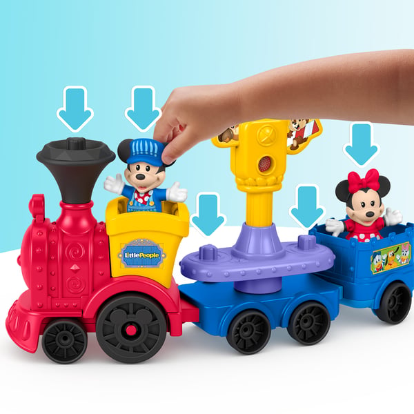 Fisher-Price Little People DISNEY Jr Musse och Mimmis musiktåg, barnleksak med 2 figurer