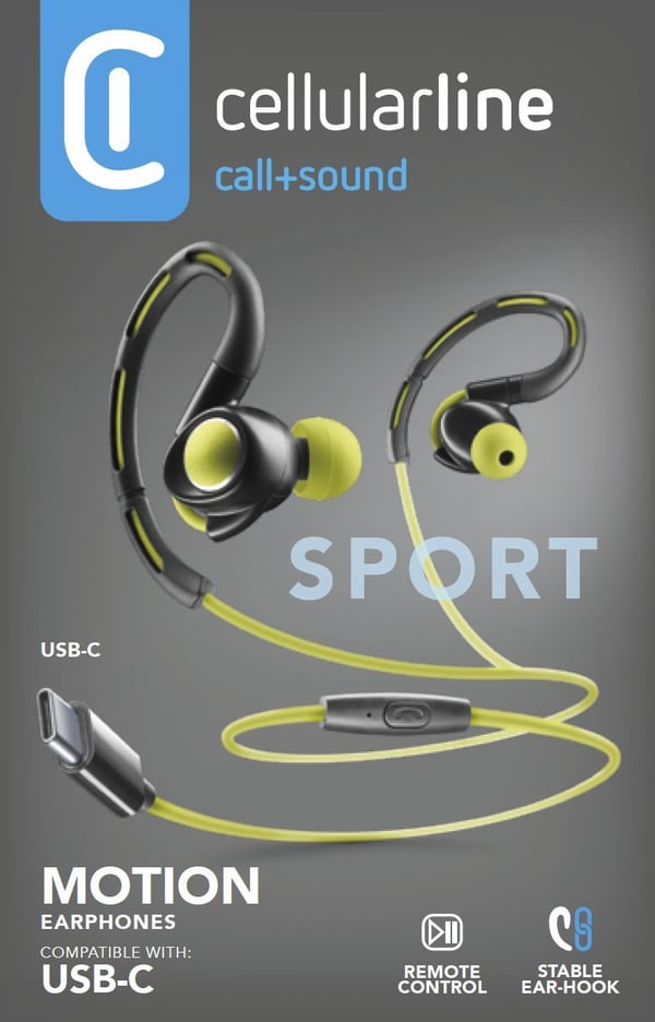 Cellularline 8018080479366 Kuulokkeet Langallinen In-ear Puhelut/Musiikki/Urheilu/Päivittäinen USB Type-C Lime