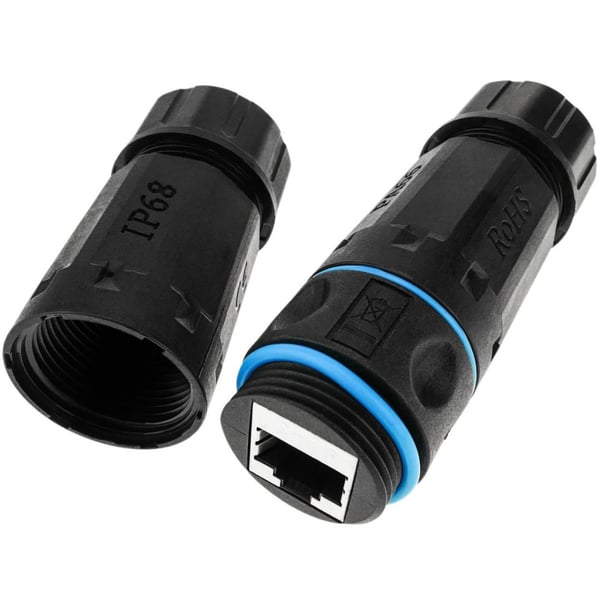Techly IWP-MD C6-IP68T kaapelin sukupuolenvaihtaja RJ-45 Musta