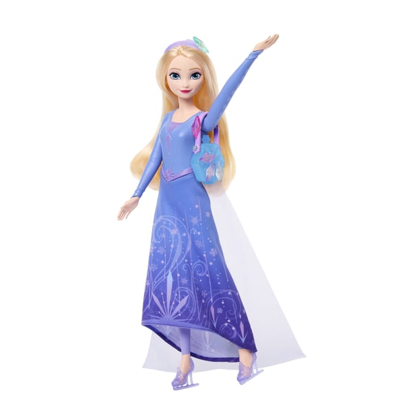 Disney Frozen Disney Frost Jewel Reveal Elsa-skøjteløberdukke med 8 overraskelser, inkl. smykkeskrin og tilbehør