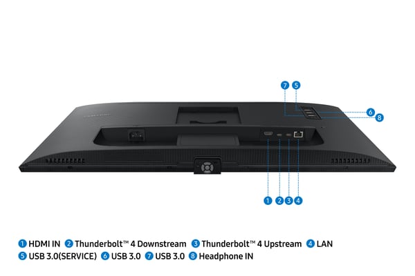 Samsung S80TB platta pc-skärmar 68,6 cm (27") 3840 x 2160 pixlar 4K Ultra HD LED Svart
