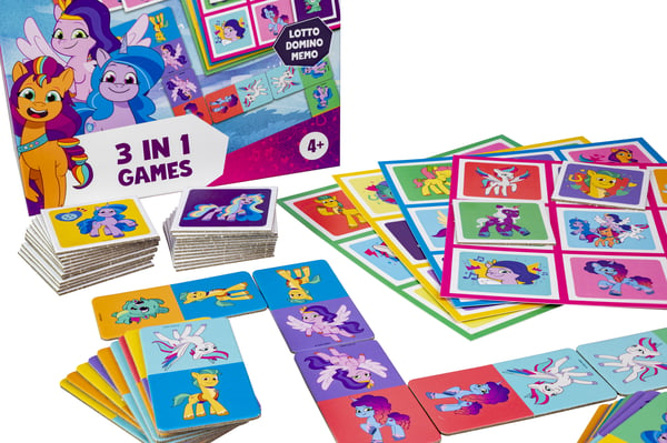Tactic Peppa Pig My Little Pony 3 in 1 Lotto, Domino, Memo