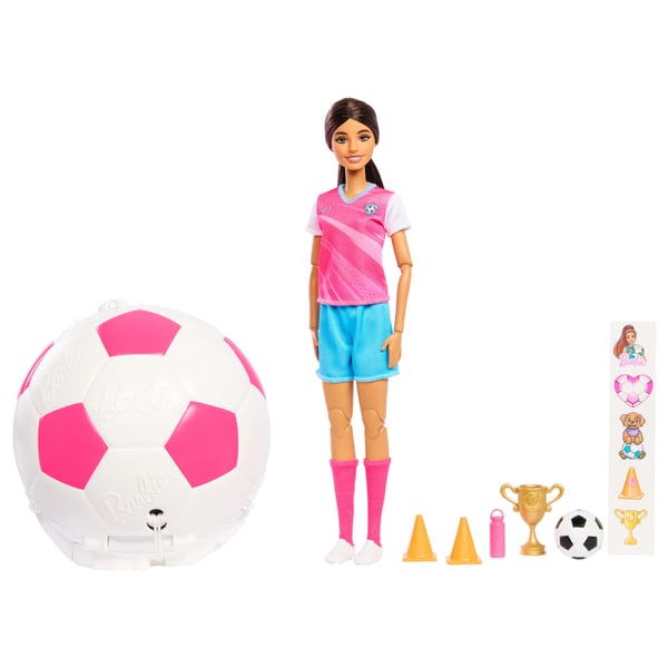 Barbie TEAM Roll & Reveal Soccer Player Doll and Accessories