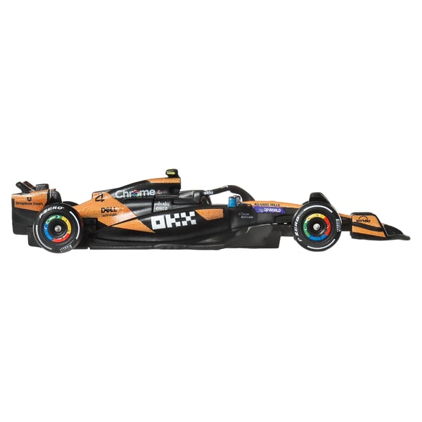 Hot Wheels Premium Formula 1 2-pak med biler i skala 1:64, McLaren Formula 1 Team med Piastri & Norris