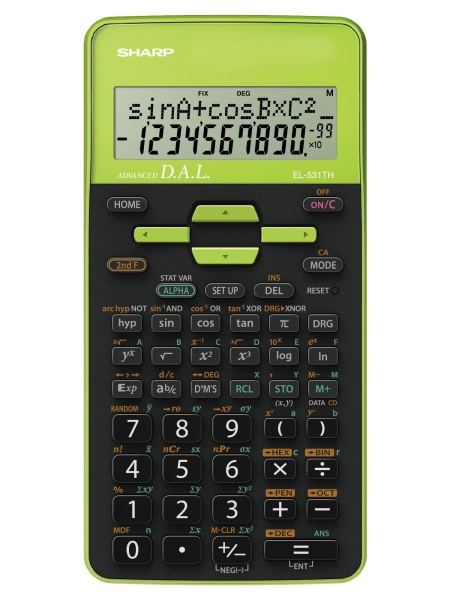 Sharp EL531TH laskin Tasku Funktiolaskin Musta, Vihreä
