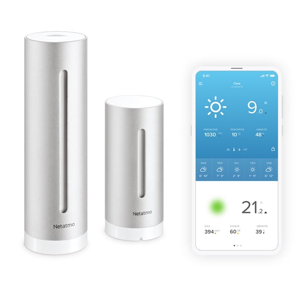 Netatmo NWS01-EC digital väderstation Aluminium Batteri / USB Wi-Fi