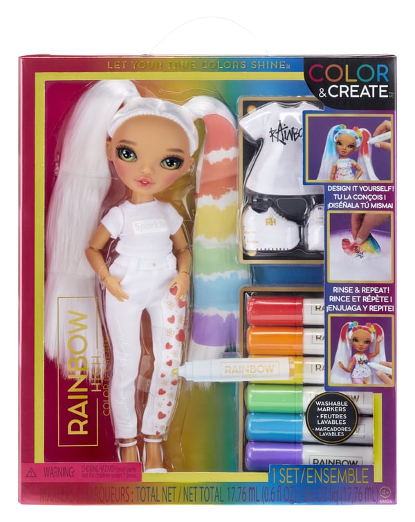 Rainbow High Color & Create Fashion Doll- Character 3 (green eyes)