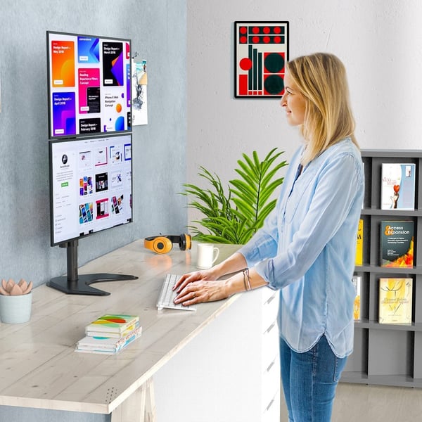 Techly ICA-LCD 2520V monitorin kiinnike ja jalusta 68,6 cm (27") Vastaanotto Musta