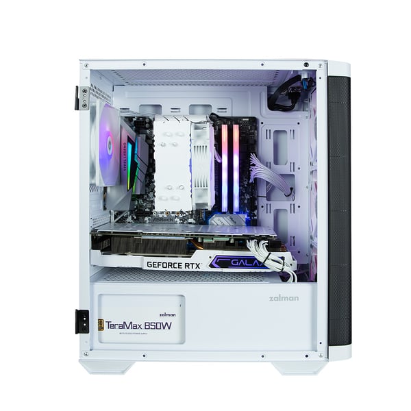 Zalman M4 WHITE computeretui Mini Tower Sort, Hvid