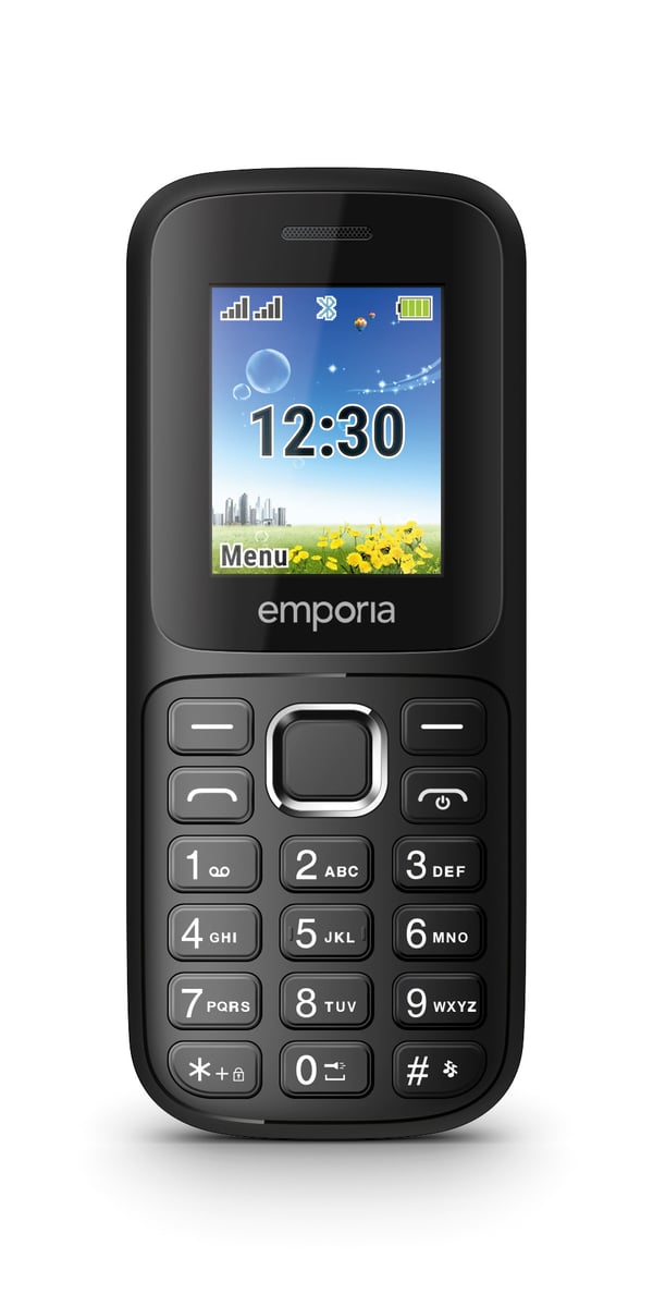 Emporia emporia313 4,5 cm (1.77") 64,6 g Musta Senioripuhelin