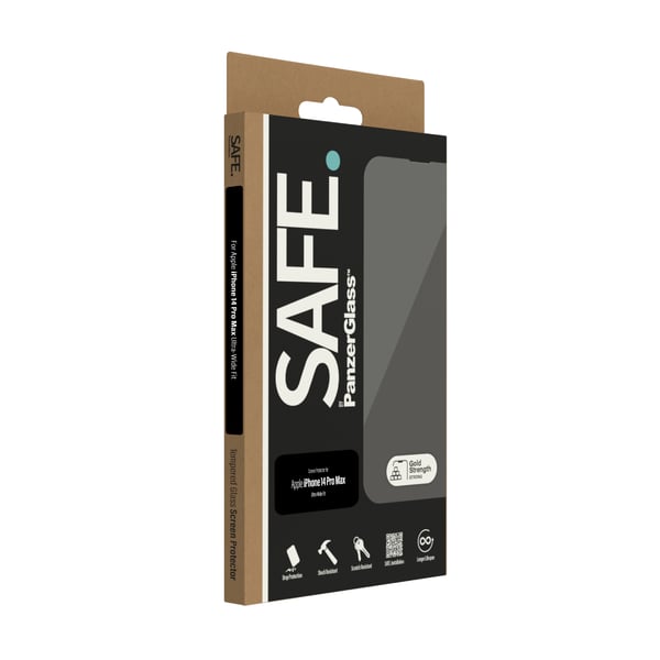 PanzerGlass SAFE. by ® Screen Protector iPhone 14 Pro Max | Ultra-Wide Fit Genomskinligt skärmskydd Apple 1 styck