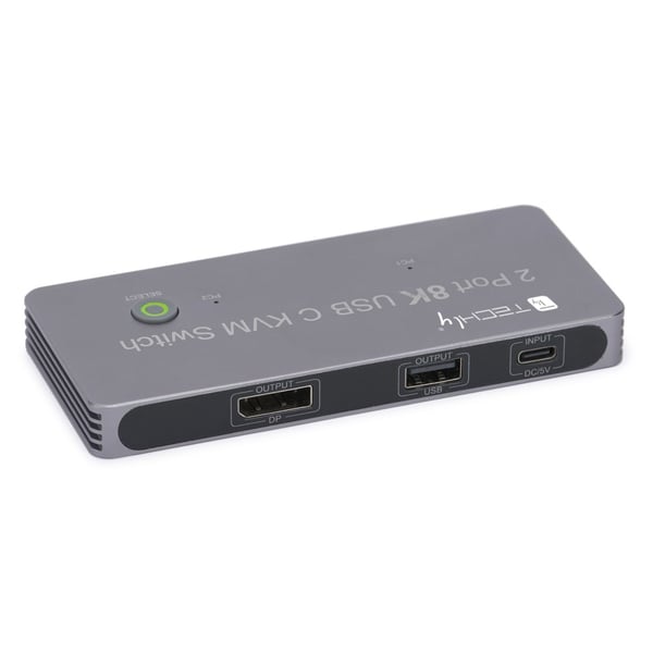 Techly IDATA KVM-DPC8K KVM-switchar Grå