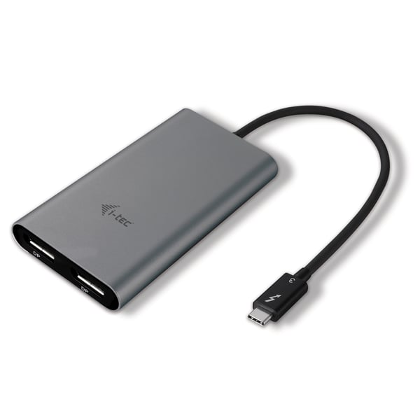 i-tec TB3DUAL4KDP USB grafisk adapter 5120 x 2880 pixel Grå