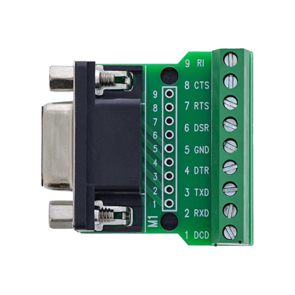 InLine 92501C kabelsamler Terminal block / D-Sub 9 Sort, Grøn